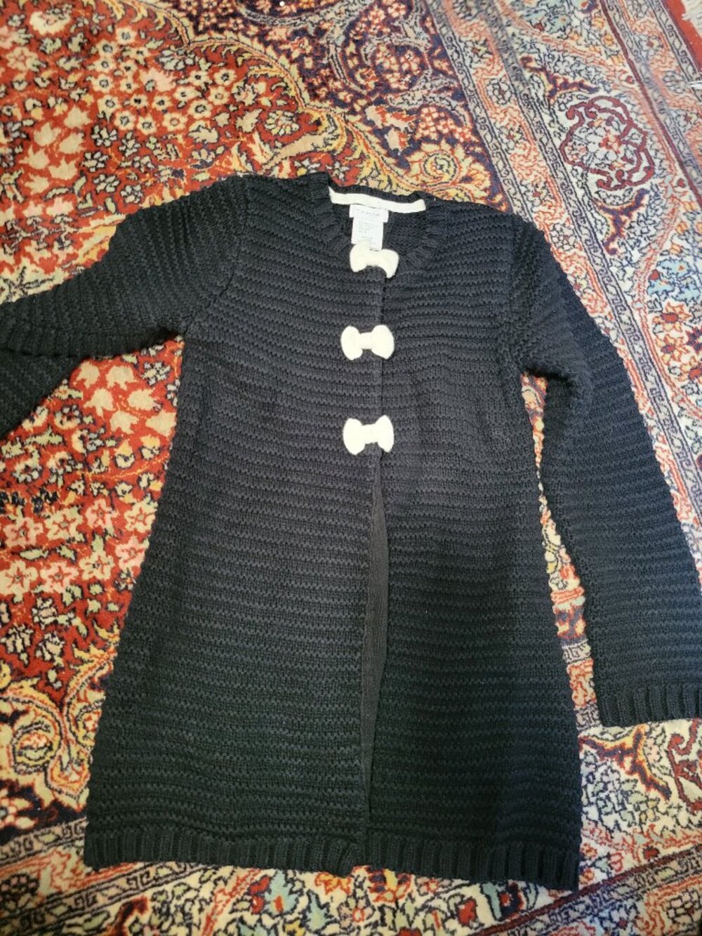 Tahari Knit Navy Blue Knit Toddler Coat